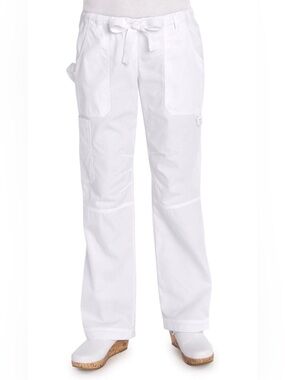 NWOT KOI Classics Lindsey 7-Pocket Cargo Scrubs, White Utility Pants, L